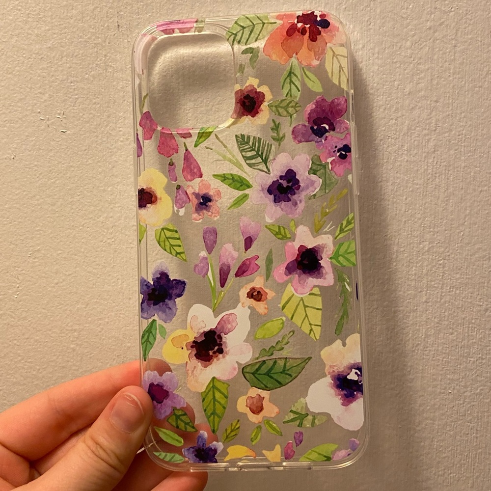 12 Pro Max Clear Flower Phone Case
